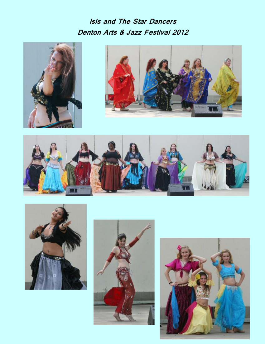 a collage of dancers performing at the 2012 Denton Arts and Jazz Festival